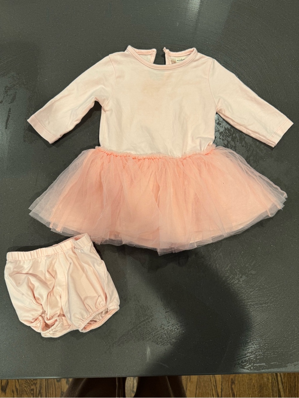 Baby Pink Tulle Tutu Dress with Matching Bloomers